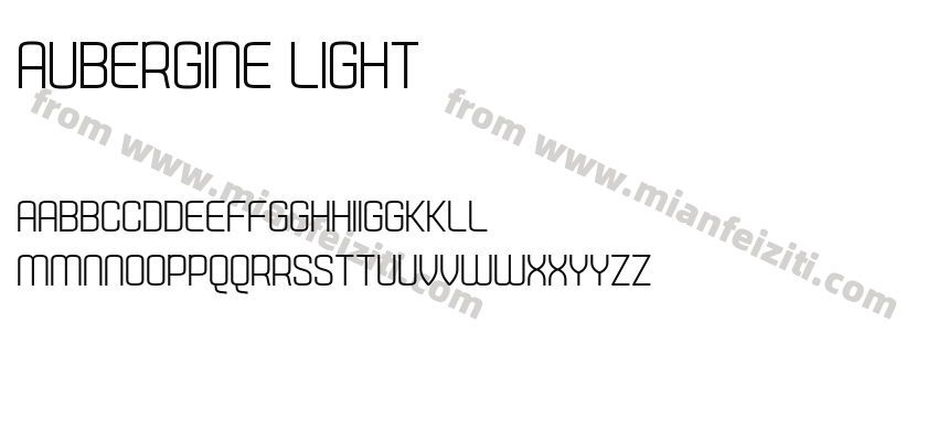 Aubergine Light字体预览