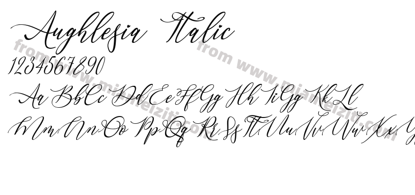 Aughlesia Italic字体预览