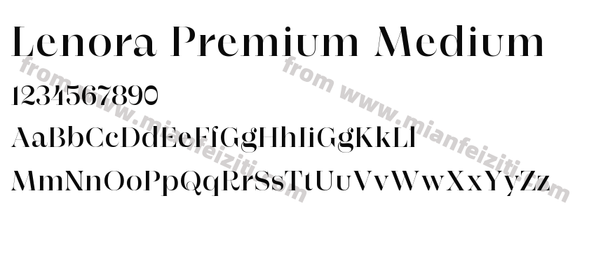 Lenora Premium Medium字体预览