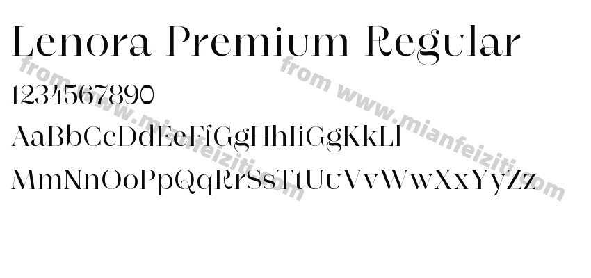 Lenora Premium Regular字体预览