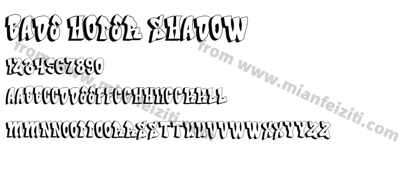 Bade Hoper shadow字体预览