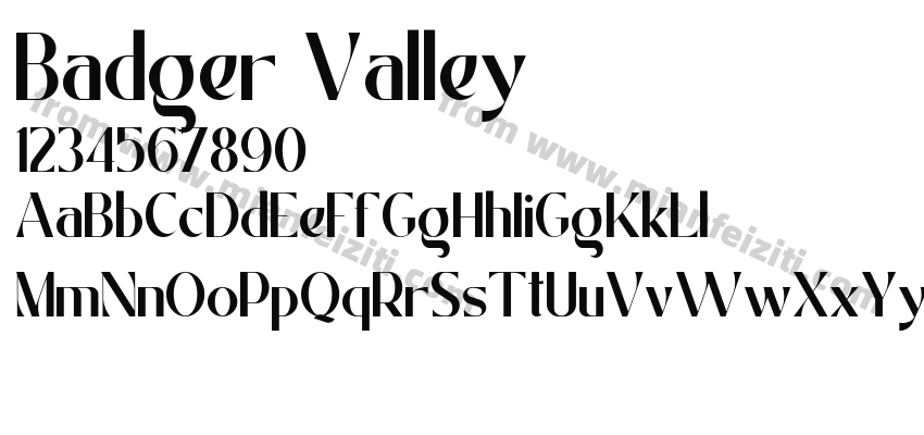 Badger Valley字体预览