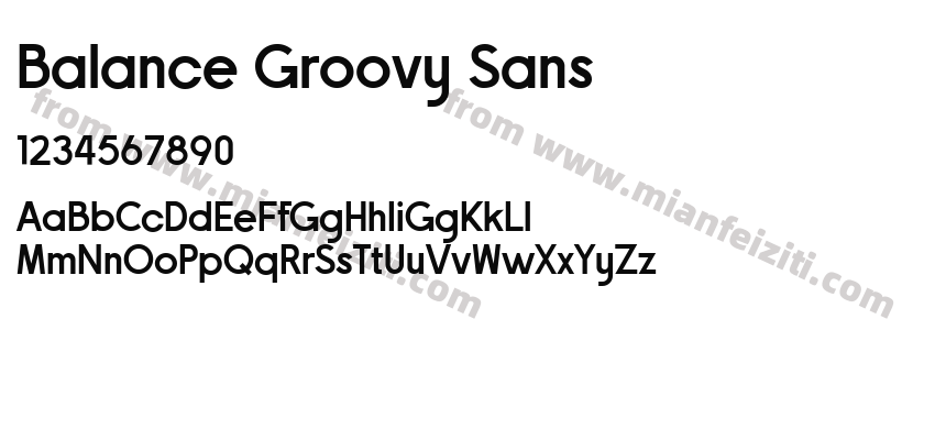 Balance Groovy Sans字体预览