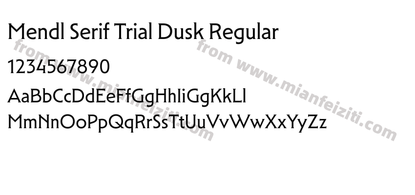 Mendl Serif Trial Dusk Regular预览图2