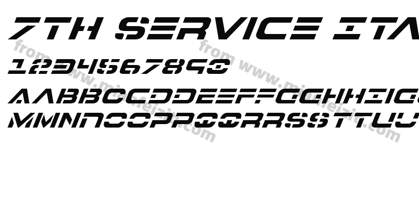 7th Service Italic预览图2