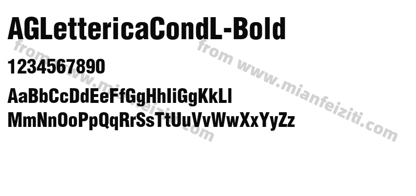 AG Letterica CondL Bold预览图2