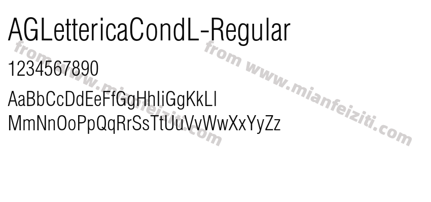 AG Letterica CondL Regular预览图2
