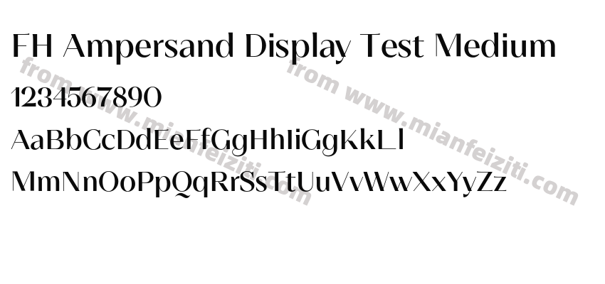 FH Ampersand Display Test Medium预览图2