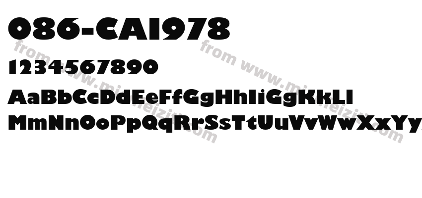 086-CAI978字体预览