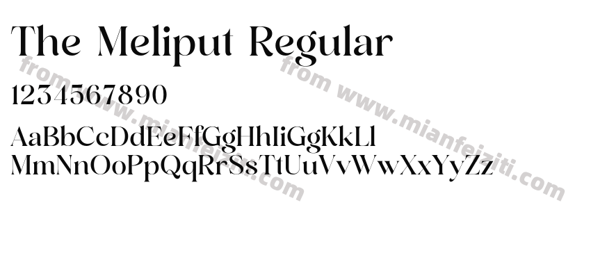 The Meliput Regular预览图2