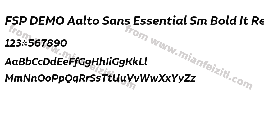 FSP DEMO Aalto Sans Essential Sm Bold It Regular预览图2