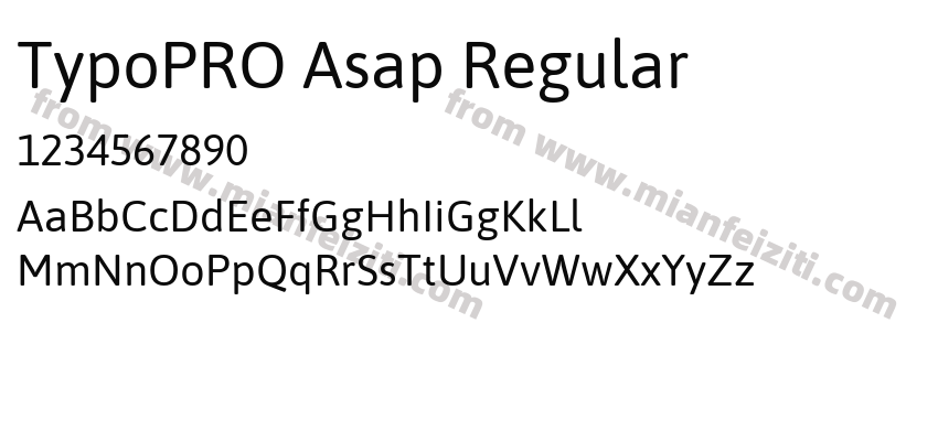TypoPRO Asap Regular预览图2
