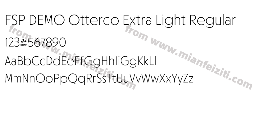 FSP DEMO Otterco Extra Light Regular预览图2