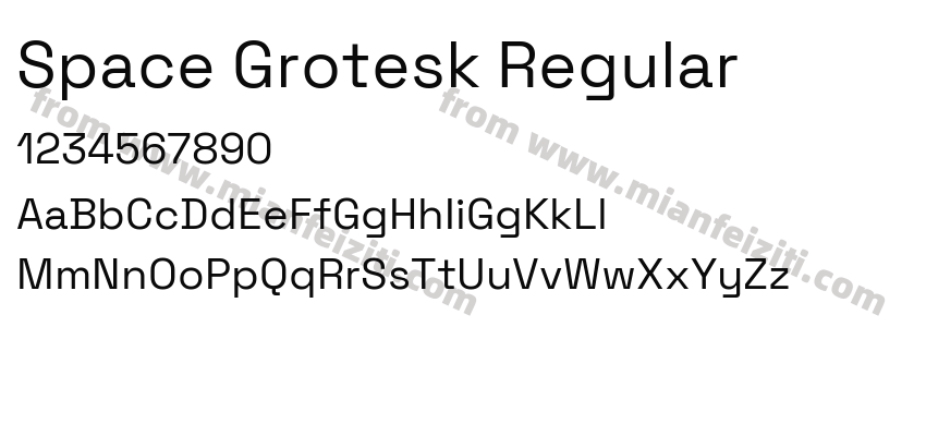 Space Grotesk Regular预览图2