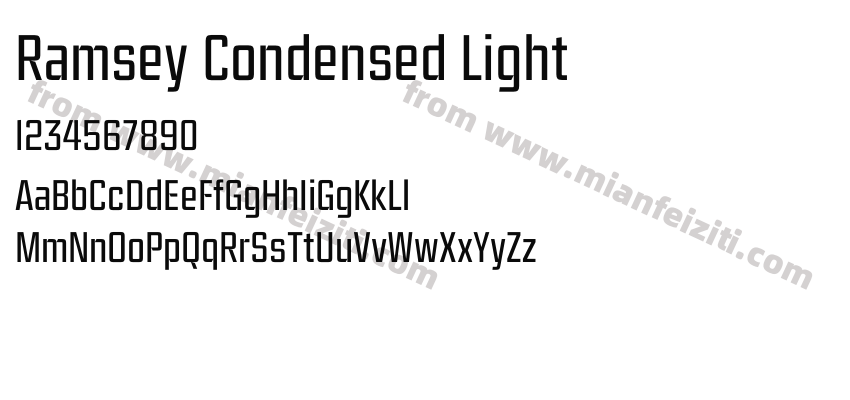 ☞ Ramsey Condensed Light预览图2