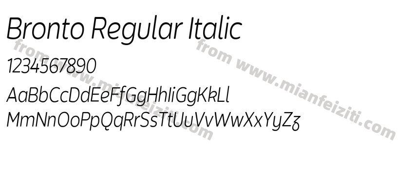Bronto Regular Italic预览图2