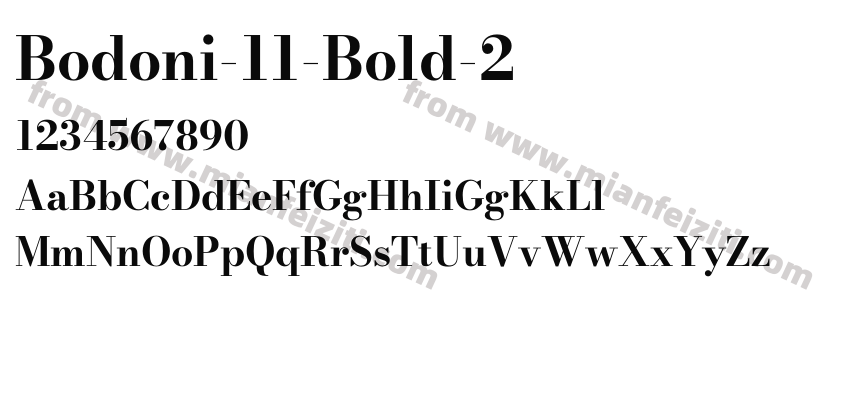Bodoni-11-Bold-2字体预览