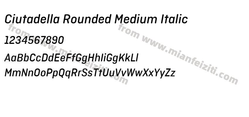 Ciutadella Rounded Medium Italic预览图2