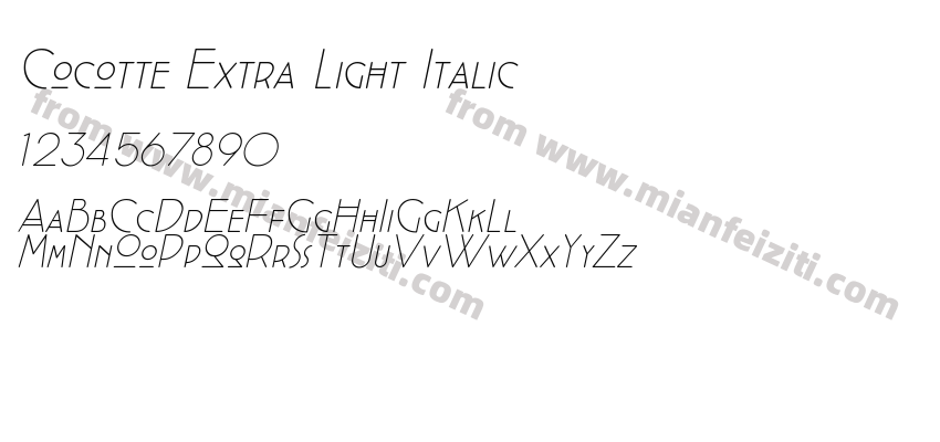 Cocotte Extra Light Italic预览图2