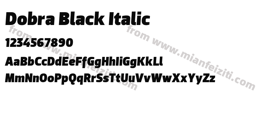 Dobra Black Italic预览图2