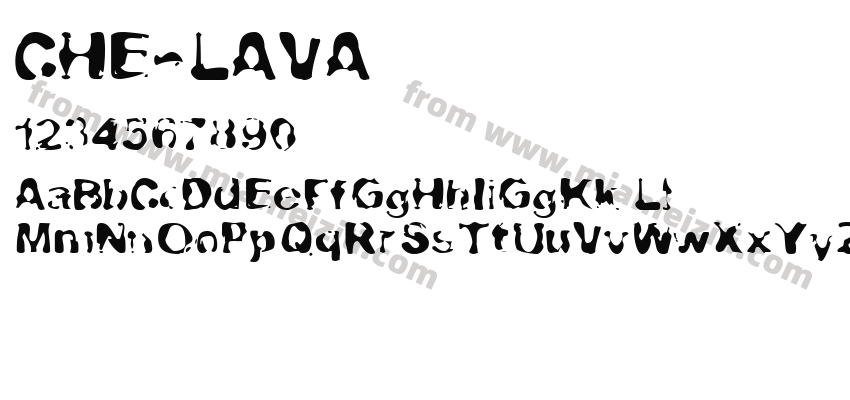 CHE-LAVA字体预览
