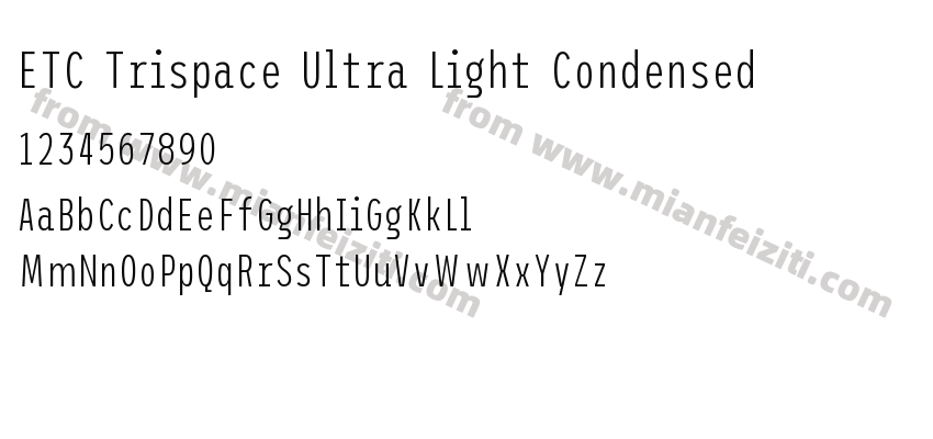 ETC Trispace Ultra Light Condensed预览图2