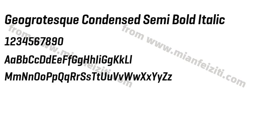 Geogrotesque Condensed Semi Bold Italic预览图2