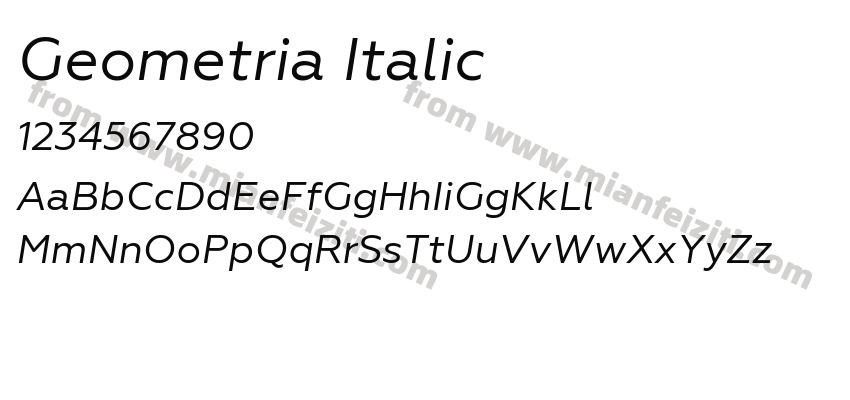 Geometria Italic预览图2