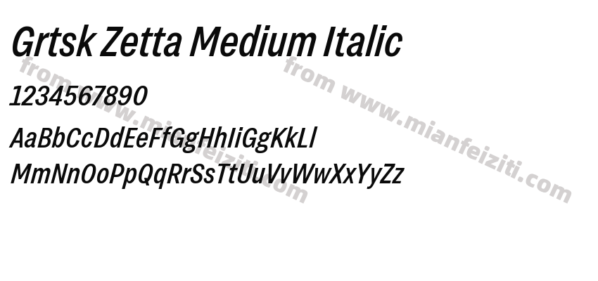 Grtsk Zetta Medium Italic预览图2