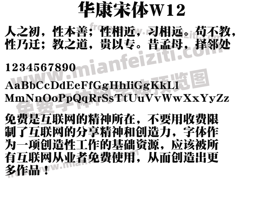 华康宋体W12预览图2