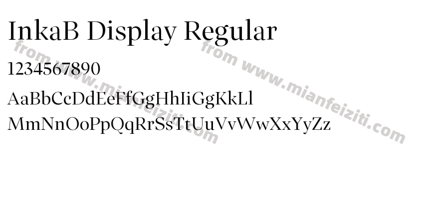 InkaB Display Regular预览图2