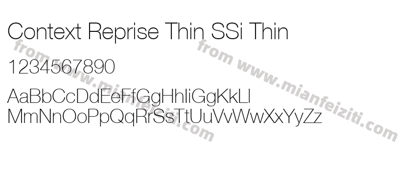 Context Reprise Thin SSi Thin字体预览