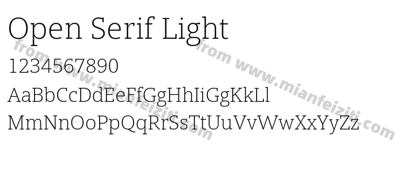 Open Serif Light预览图2
