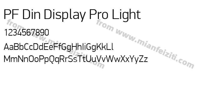 PF Din Display Pro Light预览图2