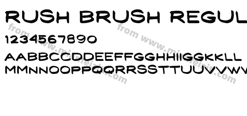 Rush Brush Regular预览图2