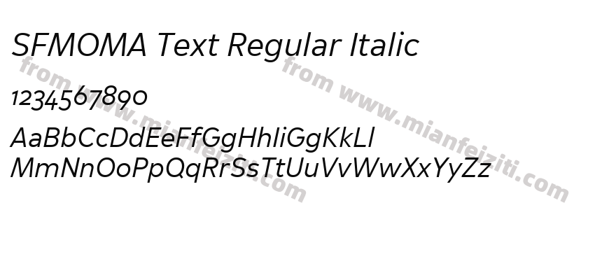 SFMOMA Text Regular Italic预览图2