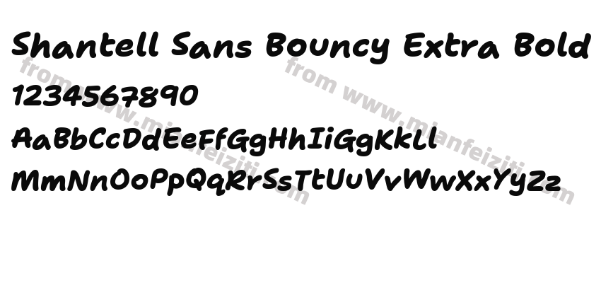 Shantell Sans Bouncy Extra Bold Italic预览图2