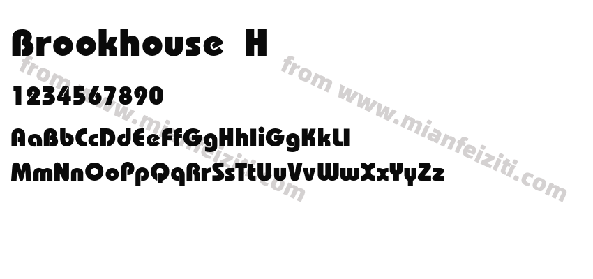 Brookhouse Heavy字体预览