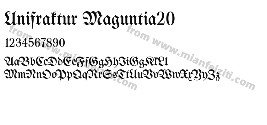 Unifraktur Maguntia20预览图2