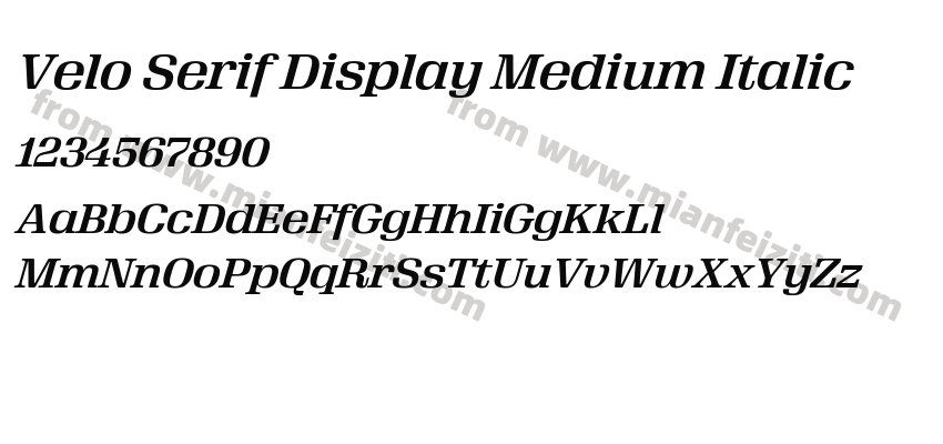 Velo Serif Display Medium Italic预览图2