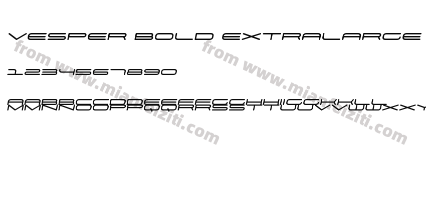Vesper Bold Extralarge Oblique预览图2