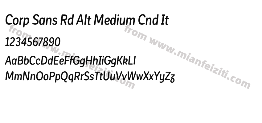 Corp Sans Rd Alt Medium Cnd It预览图2