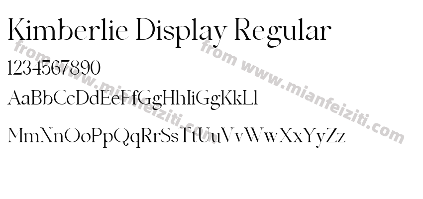 Kimberlie Display Regular预览图2
