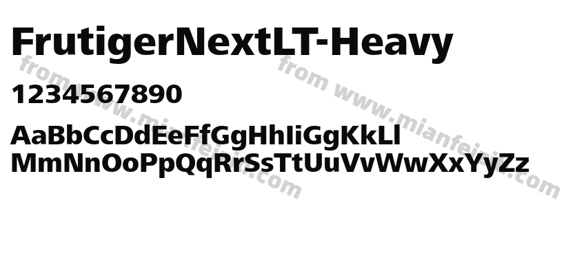 Frutiger NextLT Heavy预览图2