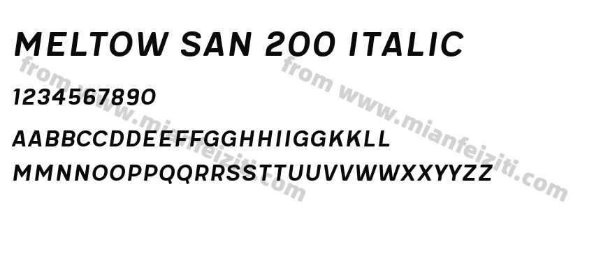 Meltow San 200 Italic预览图2