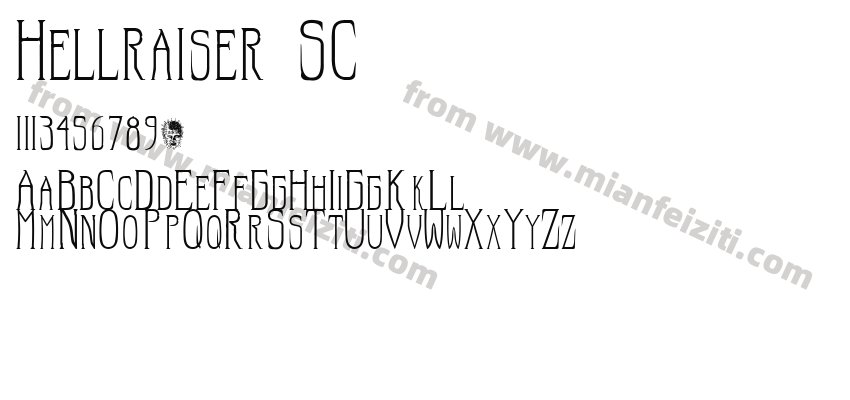 Hellraiser SC字体预览