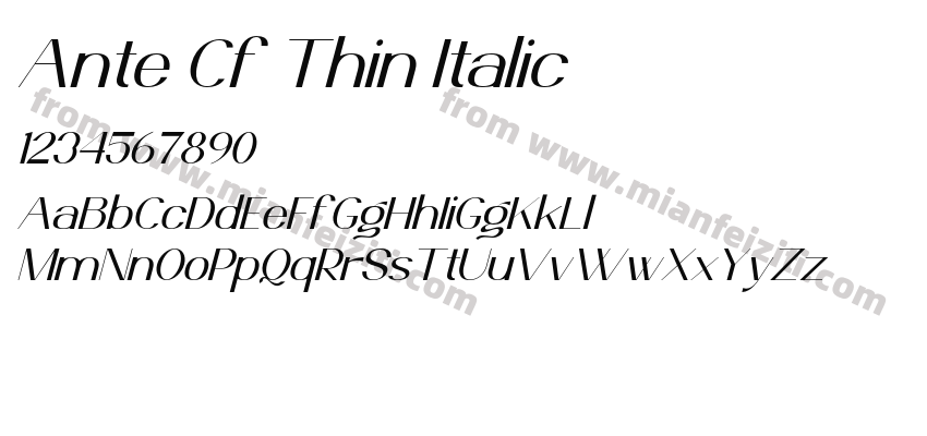 Ante Cf Thin Italic预览图2