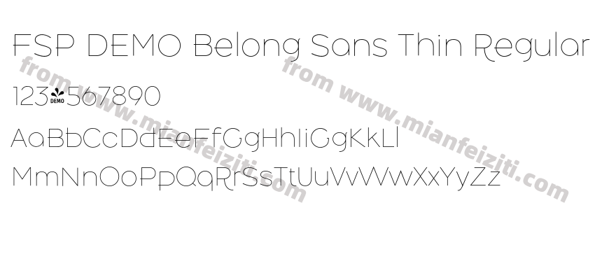 FSP DEMO Belong Sans Thin Regular预览图2