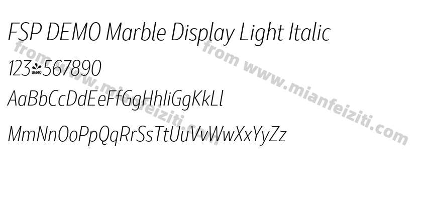 FSP DEMO Marble Display Light Italic预览图2