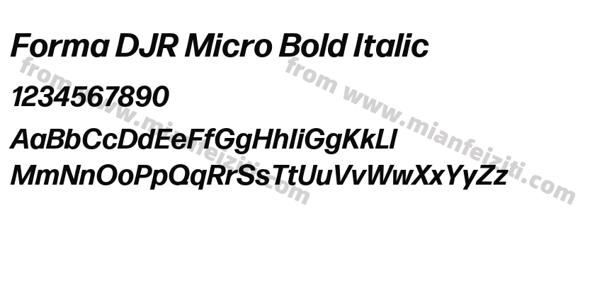 Forma DJR Micro Bold Italic预览图2